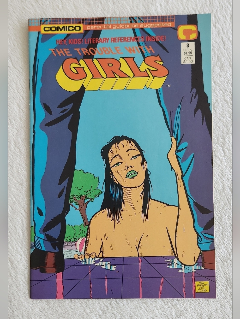 💥 RARE The Trouble With Girls #3 (1989) Comico Comics | Near Mint 💥